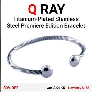 Q Ray - Deluxe Series - Silver Plated Deluxe
Cuff Bracelet (Q391) Q-Ray QRay
